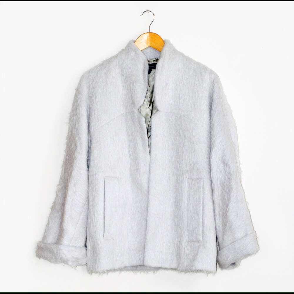 Faux fur wool jacket by French Connection